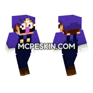 Waluigi Minecraft Bedrock skin