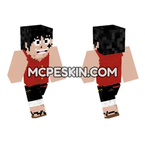 Water 7 Luffy Minecraft Bedrock skin