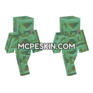 Weathered Chiseled Copper Minecraft Bedrock skin