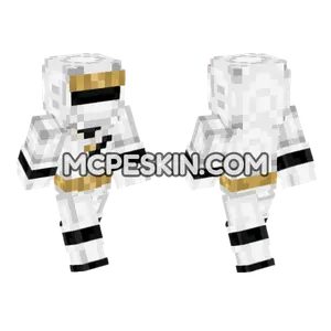 White Alien Ranger Minecraft Bedrock skin