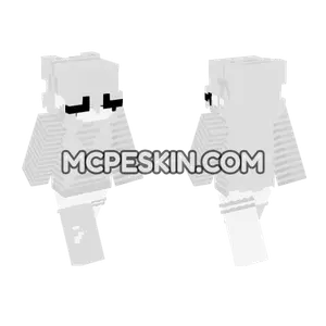 White and Gray Minecraft Bedrock skin