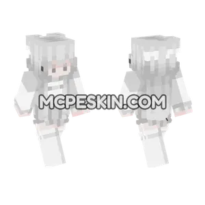 White Cat Outfit Minecraft Bedrock skin