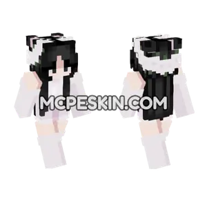 White Dress Girl Minecraft Bedrock skin