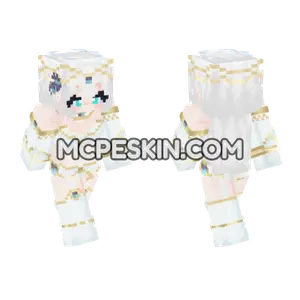 White Goddess Dress Minecraft Bedrock skin