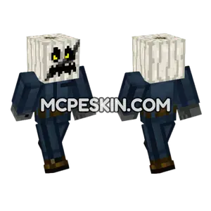 White Pumpkin Angry Minecraft Bedrock skin