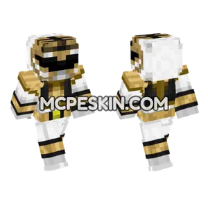 White Ranger Suit Minecraft Bedrock skin