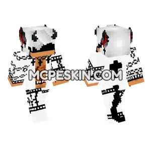 White Wolf Devil Minecraft Bedrock skin