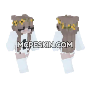 Winter Flower Girl Minecraft Bedrock skin