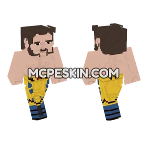 Wolverine Shirtless Minecraft Bedrock skin