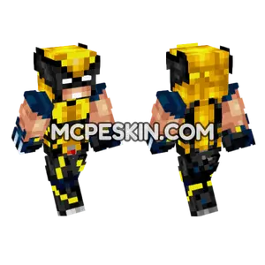 Wolverine Suit Minecraft Bedrock skin