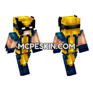 Wolverine Yellow Suit Minecraft Bedrock skin