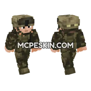 Woodland Soldier Iraq War Minecraft Bedrock skin