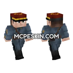 WW1 French Army Officer Minecraft Bedrock skin