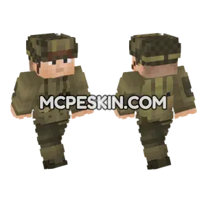 WW2 US Army Soldier V3 Minecraft Bedrock skin