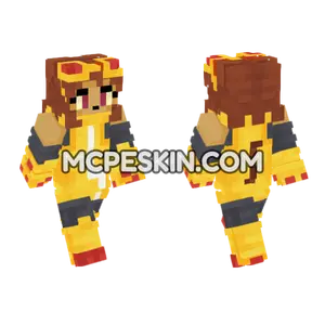 Yellow Adventurer Outfit Minecraft Bedrock skin