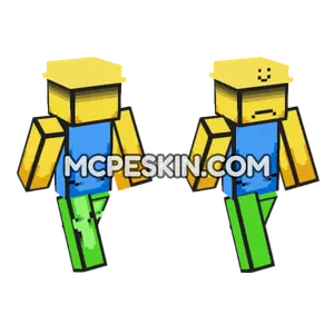 Yellow and Blue Block Creature