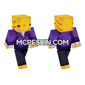 Yellow Axolotl Minecraft Bedrock skin