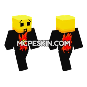 Yellow Block Head Minecraft Bedrock skin
