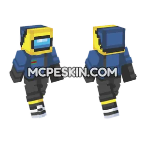 Yellow Blue Guard Skin Minecraft Bedrock skin