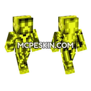 Yellow Creeper Minecraft Bedrock skin