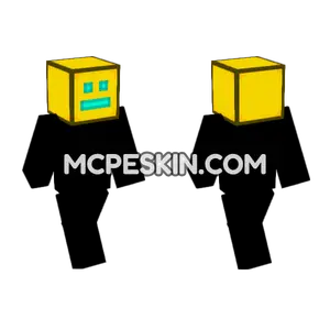 Yellow Cube Face Minecraft Bedrock skin