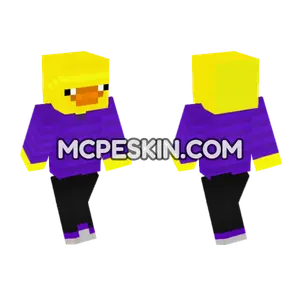 Yellow Duck Hat Minecraft Bedrock skin
