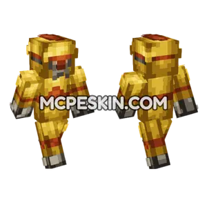 Yellow Knight Minecraft Bedrock skin