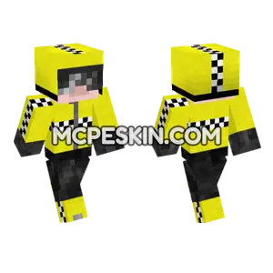 Yellow Racing Driver Minecraft Bedrock skin