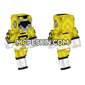 Yellow Turbo Ranger Minecraft Bedrock skin