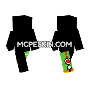 Yoshi Mario Leg Skin Minecraft Bedrock skin