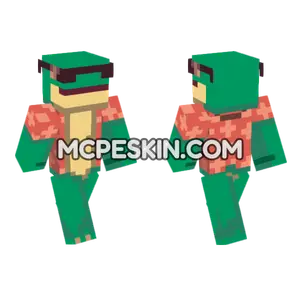 Zackasaurus Frog Skin Minecraft Bedrock skin