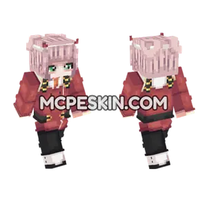 Zero Two Anime Skin Minecraft Bedrock skin