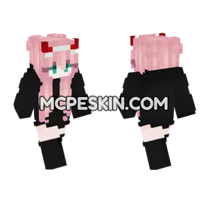 Zero Two Hoodie Minecraft Bedrock skin