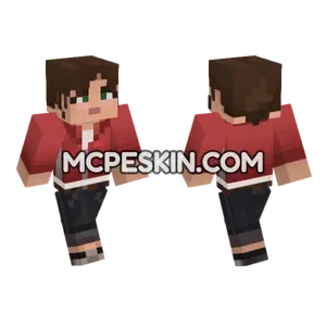 Zoey Red Jacket Minecraft Bedrock skin
