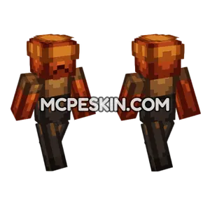 Zombie Farmer Fire Minecraft Bedrock skin
