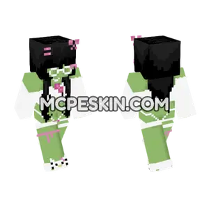 Zombie Hello Kitty Minecraft Bedrock skin