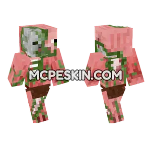 Zombie Pigman Skin Minecraft Bedrock skin