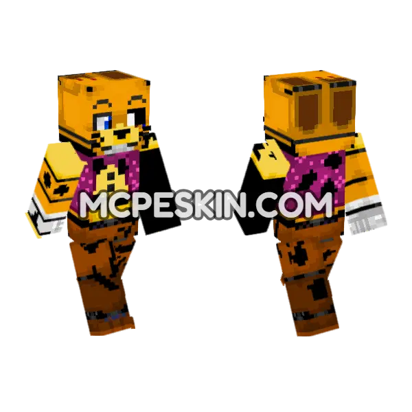 1 Armed Withered Spring Bonnie Minecraft Bedrock skin, front and back