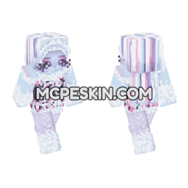 Abbey Bominable Minecraft Bedrock skin, front and back