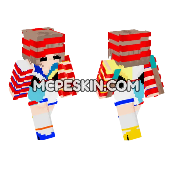 Abstract 5567175 Minecraft Bedrock skin, front and back