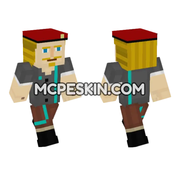 Accurate Milo Minecraft Bedrock skin, front and back