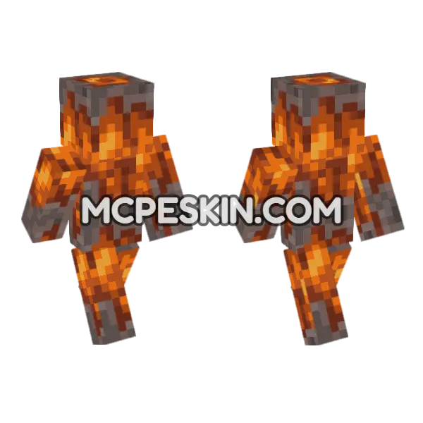 Active Creaking Heart Minecraft Bedrock skin, front and back