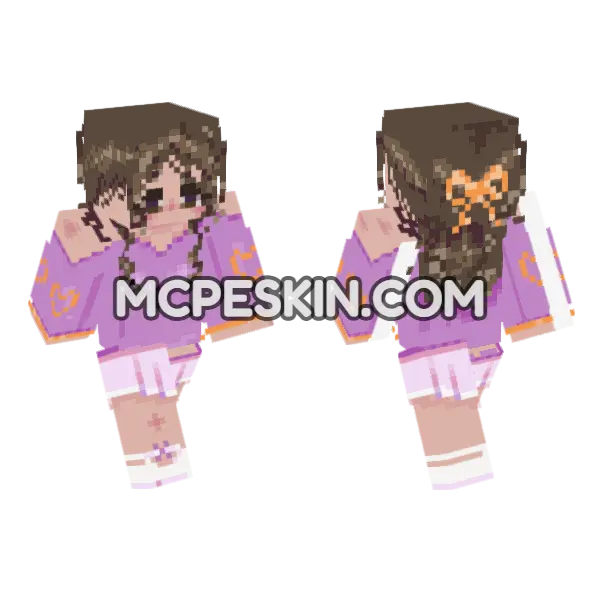 Adi Brown Hair, front and back