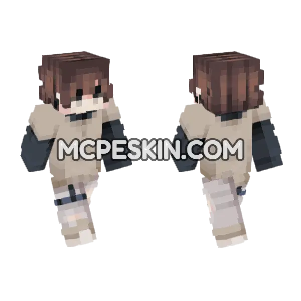 Aesthetic 6 Minecraft Bedrock skin, front and back