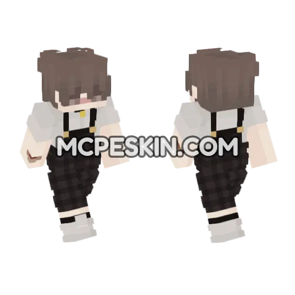 Aesthetic Boy Minecraft Bedrock skin, front and back