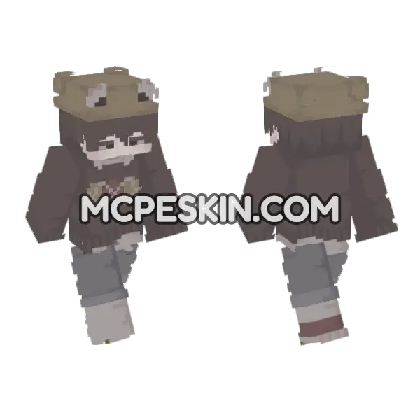 Aesthetic Boy Minecraft Bedrock skin, front and back