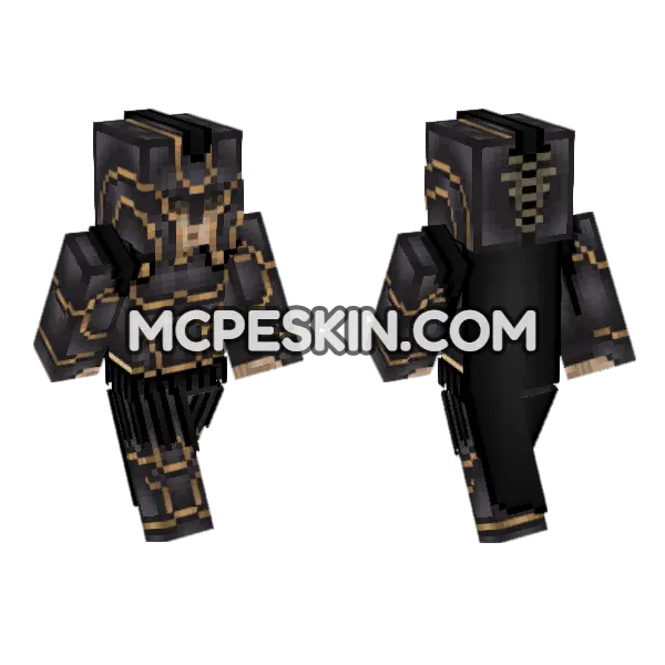 Agamemnon Recolor Minecraft Bedrock skin, front and back