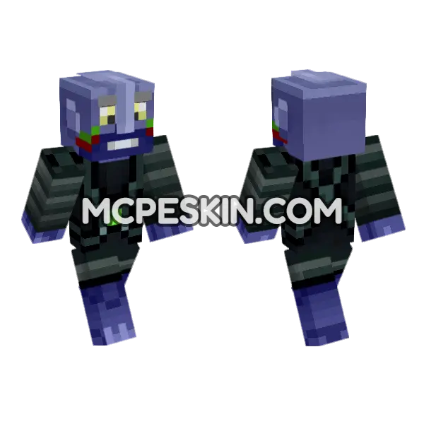 Agent Cobalt Skin Minecraft Bedrock skin, front and back
