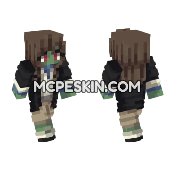 Aiden Minecraft Bedrock skin, front and back