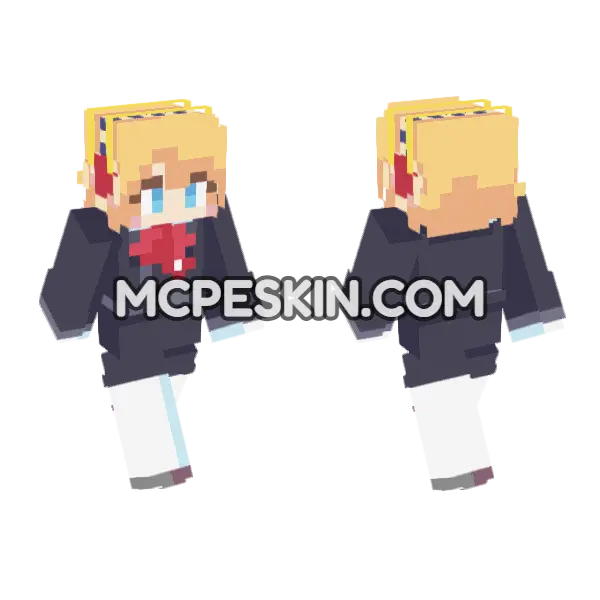 Aigis Minecraft Bedrock skin, front and back